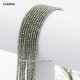 210Pcs 1.5x2mm rondelle crystal beads yellow and green light with Polyester thread