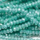 1.7x2.5mm rondelle crystal beads, opaque Turquoise AB, 190Pcs