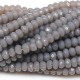 1.7x2.5mm rondelle crystal beads, opaque gray A, 190Pcs