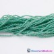 1.7x2.5mm rondelle crystal beads, opaque green Turquoise AB, 190Pcs