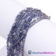1.7x2.5mm rondelle crystal beads, opaque purple light, 190Pcs