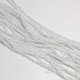 1.7x2.5mm rondelle crystal beads,  opaque white AB, 190Pcs