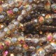 1.7x2.5mm rondelle crystal beads,  half amber light, 190Pcs