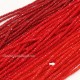 1.7x2.5mm rondelle crystal beads, lt red velvet, 190Pcs
