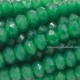 1.7x2.5mm rondelle crystal beads, opaque dark green, 190Pcs