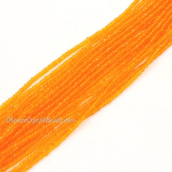 1.7x2.5mm rondelle crystal beads, orange, 190Pcs