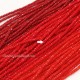 1.7x2.5mm rondelle crystal beads, red velvet, 190Pcs