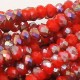 1.7x2.5mm rondelle crystal beads, red velvet 008, 190Pcs