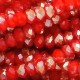 1.7x2.5mm rondelle crystal beads, red velvet 009, 190Pcs