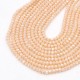 130Pcs 2x3mm Chinese Rondelle Crystal Beads Strand, opaque peach AB