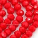 130Pcs 2x3mm Chinese Rondelle Crystal Beads, opaque red velvet