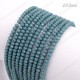 130Pcs 2x3mm Chinese Rondelle Crystal Beads Strand,  opaque teal