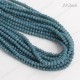 130Pcs 2x3mm Chinese Rondelle Crystal Beads Strand,  opaque teal