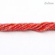 130Pcs 2x3mm Chinese Rondelle Crystal Beads strand, red violet AB