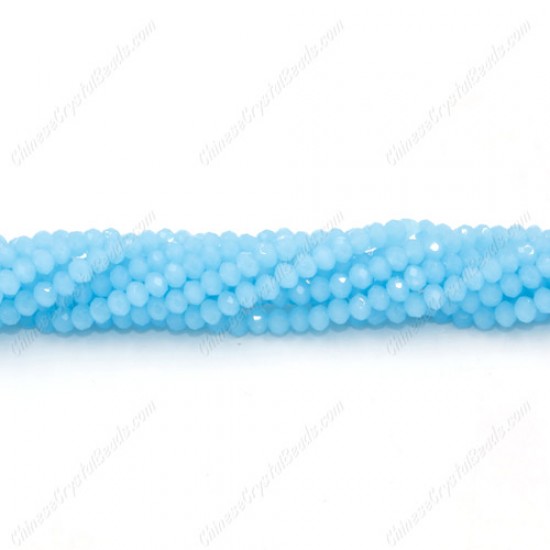 130Pcs 2x3mm Chinese Rondelle Crystal Beads, opaque aque