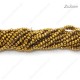 130Pcs 2x3mm Chinese Rondelle Crystal Beads, Gold