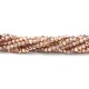 130Pcs 2x3mm Chinese Rondelle Crystal Beads,  half copper light
