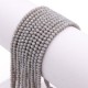 130Pcs 2x3mm Chinese Rondelle Crystal Beads Strand,  opaque gray