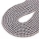 130Pcs 2x3mm Chinese Rondelle Crystal Beads Strand,  opaque gray