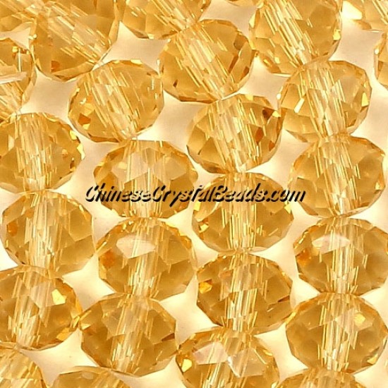 130Pcs 2x3mm Chinese Rondelle Crystal Beads, G. Champagne