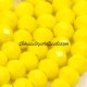 130Pcs 2x3mm Chinese Rondelle Crystal Beads, opaque yellow