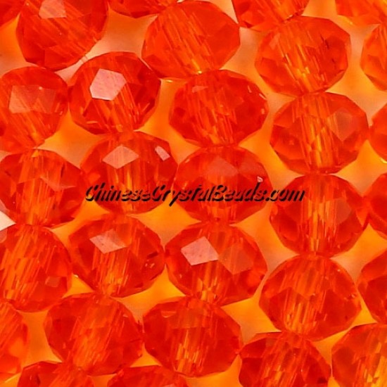 130Pcs 3x4mm Chinese tangerine Crystal Rondelle Bead Strand