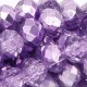 140Pcs 3x4mm Chinese Crystal Rondelle Beads Strand, half paint violet