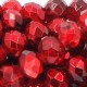 140Pcs 3x4mm Chinese Crystal Rondelle Beads Strand, half paint red