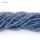 130Pcs 3x4mm Chinese Rondelle Crystal Beads, dark Magic Blue
