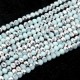 130Pcs 3x4mm Chinese Rondelle Crystal Beads, opaque aque half silver