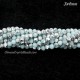 130Pcs 3x4mm Chinese Rondelle Crystal Beads, opaque aque half silver