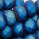 130Pcs 3x4mm Chinese Rondelle Crystal Beads, Matte blue light