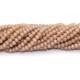 130Pcs 3x4mm Chinese Rondelle Crystal Beads, Matte brown light