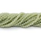 130Pcs 3x4mm Chinese Rondelle Crystal Beads, Matte green light