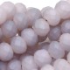 130Pcs  3x4mm Chinese Rondelle Crystal Beads, opaque Matte pink