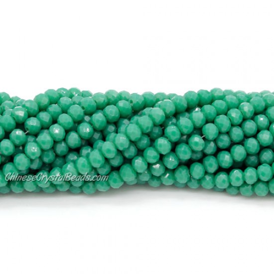130Pcs 3x4mm chinese crystal Rondelle Bead Strand,opaque Turquoise 3