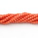 130Pcs 3x4mm Chinese Rondelle Crystal Beads, opaque coral