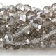 130Pcs 3x4mm chinese crystal  Rondelle Beads, silver shade