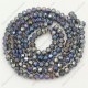 130Pcs 3x4mm Chinese denim blue AB Crystal rondelle beads