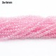 135Pcs 3x4mm Chinese Rondelle Crystal Beads strand, Paint pink AB
