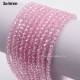 135Pcs 3x4mm Chinese Rondelle Crystal Beads strand, Paint pink AB