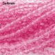 130Pcs 3x4mm Chinese Rondelle Crystal Beads strand, Paint Rose Color