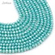 130Pcs 3x4mm Chinese Rondelle Crystal Beads Strand, Turquoise AB