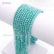 130Pcs 3x4mm Chinese Rondelle Crystal Beads Strand, Turquoise AB