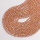 130Pcs 3x4mm Chinese rondelle crystal beads, rosaline AB