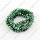 130Pcs 3x4mm Chinese rondelle crystal beads, opaque green light