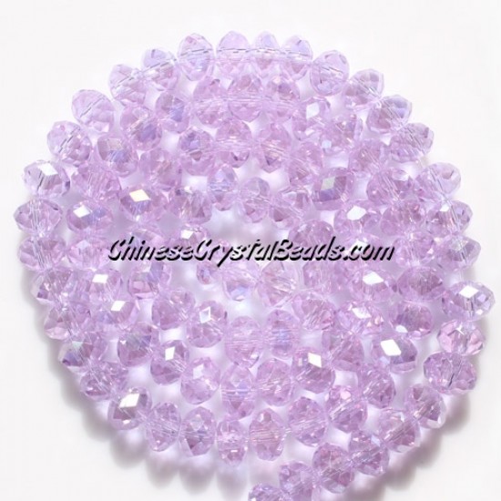 4x6mm alexandrite AB(Color Changing) chinese crystal Faceted Rondelle beads, about 95 beads