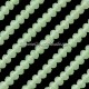 4x6mm light green jade Chinese Rondelle Crystal Beads about 95Pcs