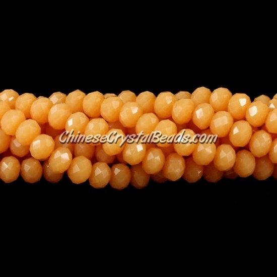 4x6mm Chinese Rondelle Crystal Beads, yellow jade about 95 Pcs
