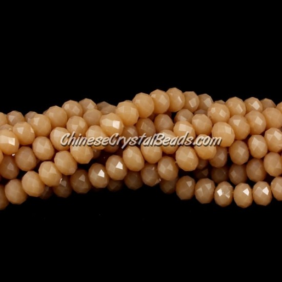 4x6mm jade Khaki Chinese Rondelle Crystal Beads about 95 beads
